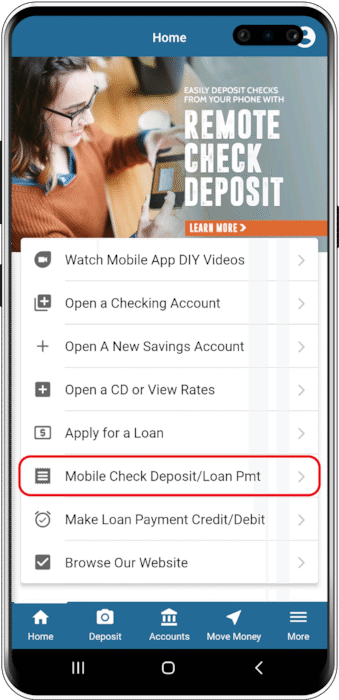 Mobile Check Deposit Phone
